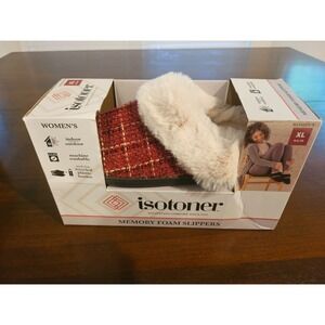 Isotoner‎ Ladies Memory Foam Comfort Chili Pepper Red Slippers XL 9.5 - 10